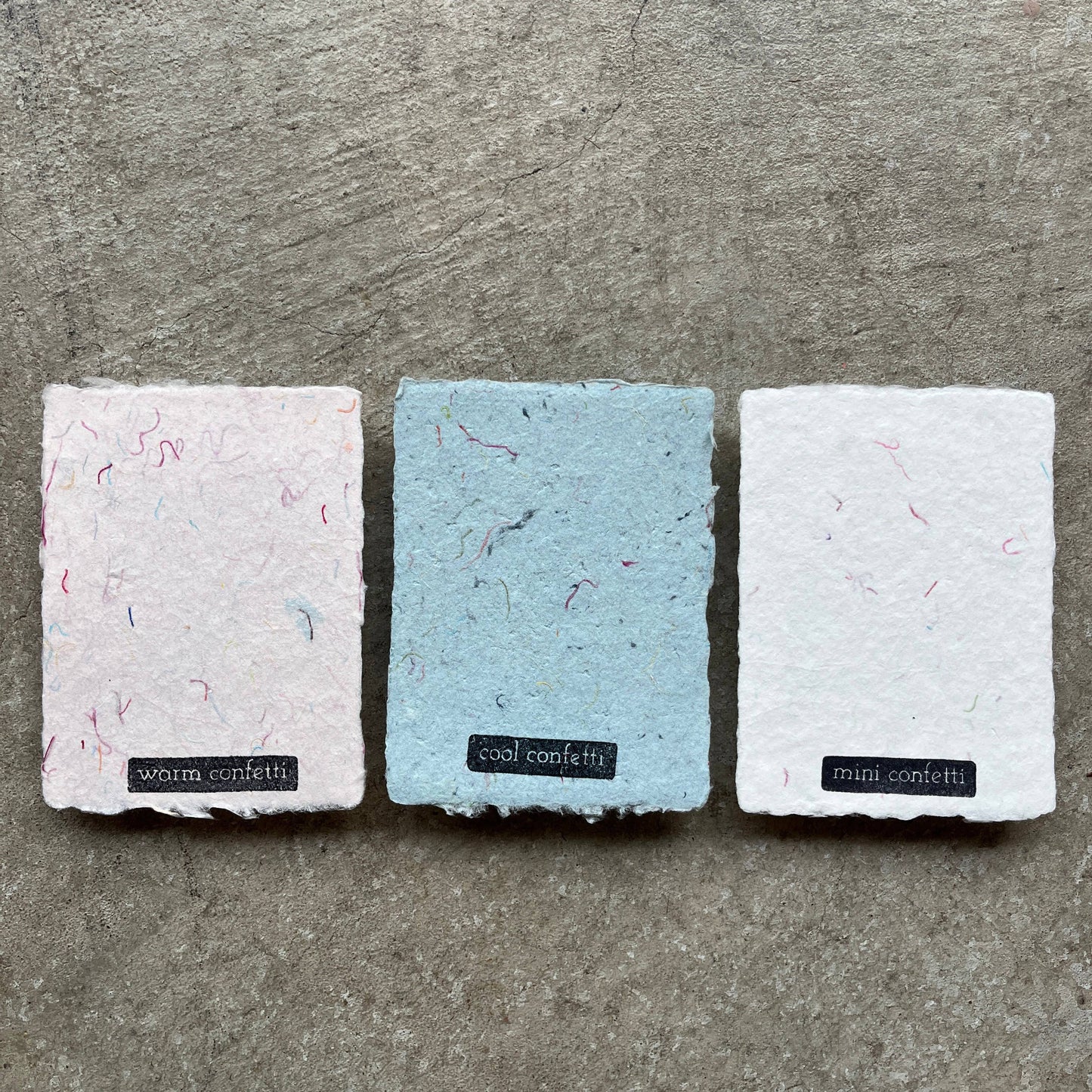 Handmade Paper Sheet Set in A2: Graphite - light grey