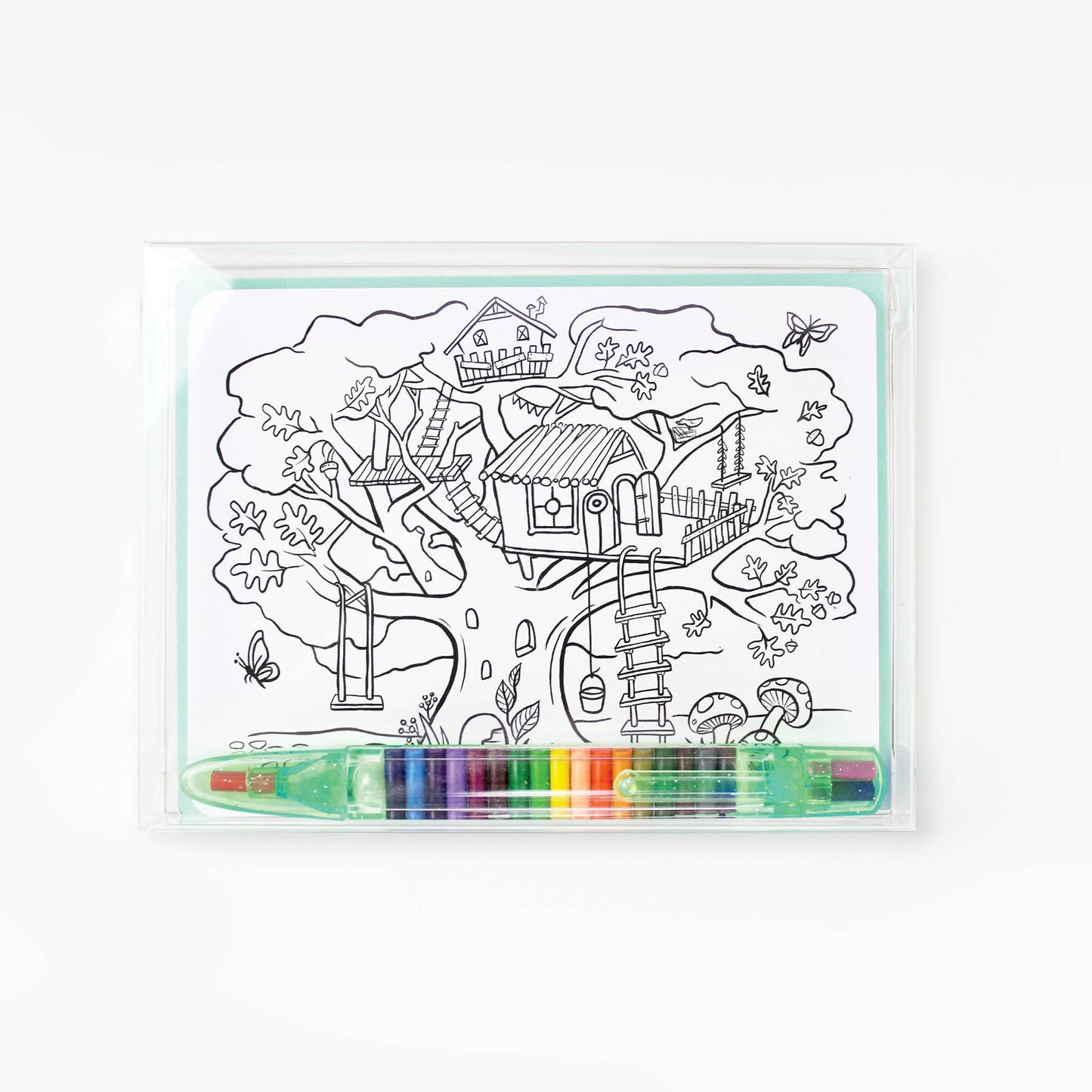 Color-In Postcard Kit -Kids Adventure