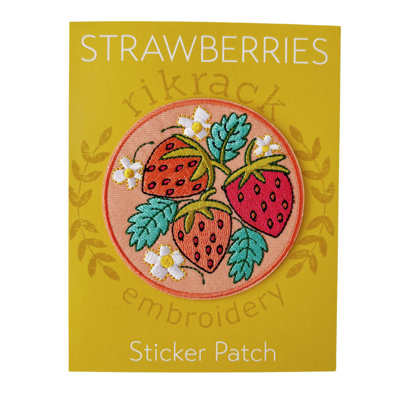 Strawberries Embroidery Sticker Patch