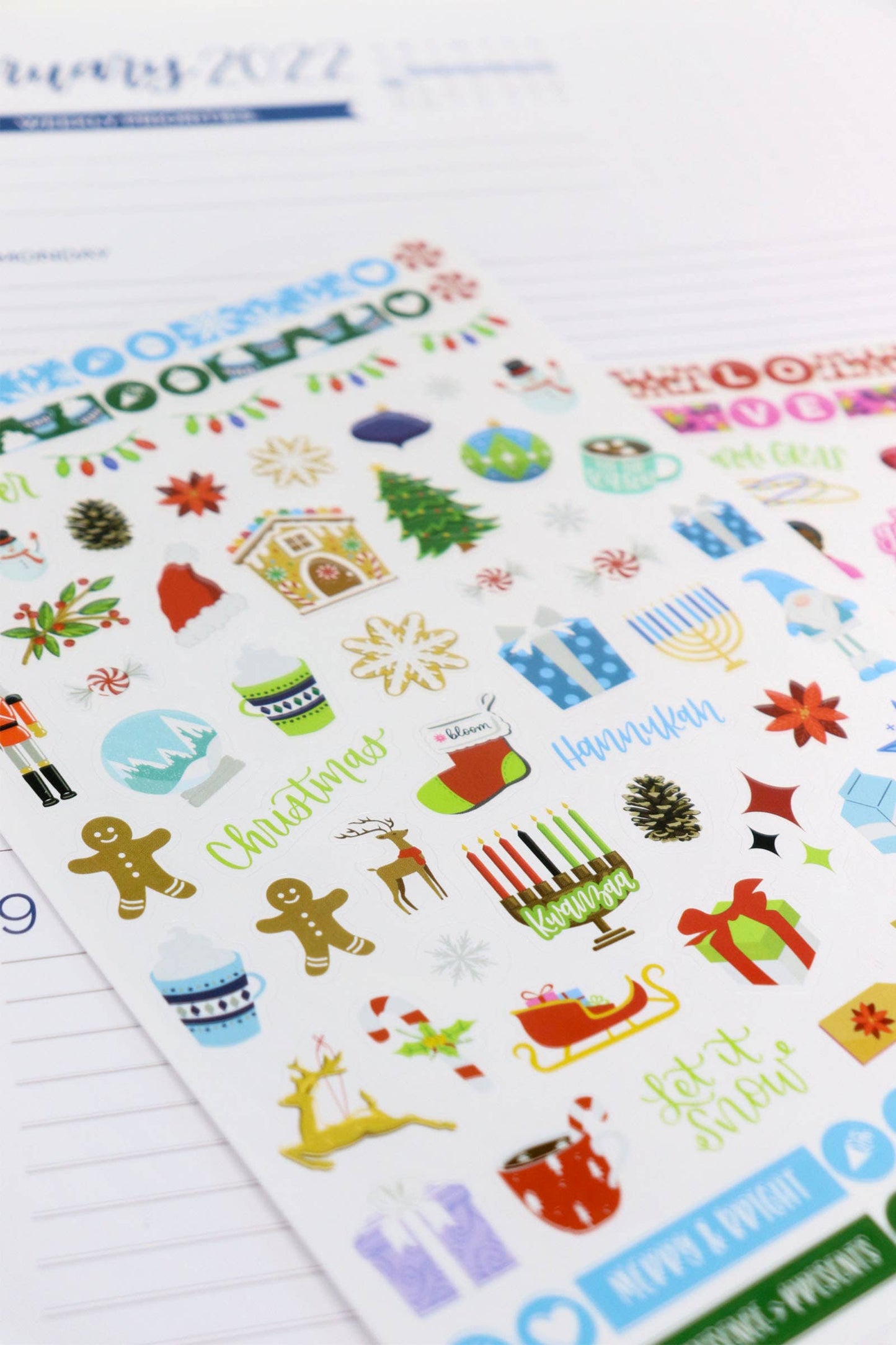 Planner Sticker Pack, 14 Page Monthly Celebrations