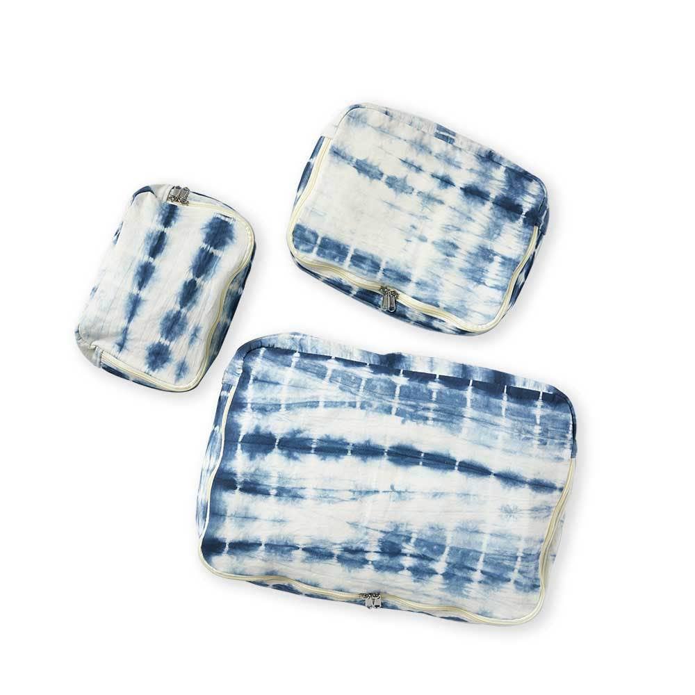 Indigo Shibori Packing Cubes - Set of 3
