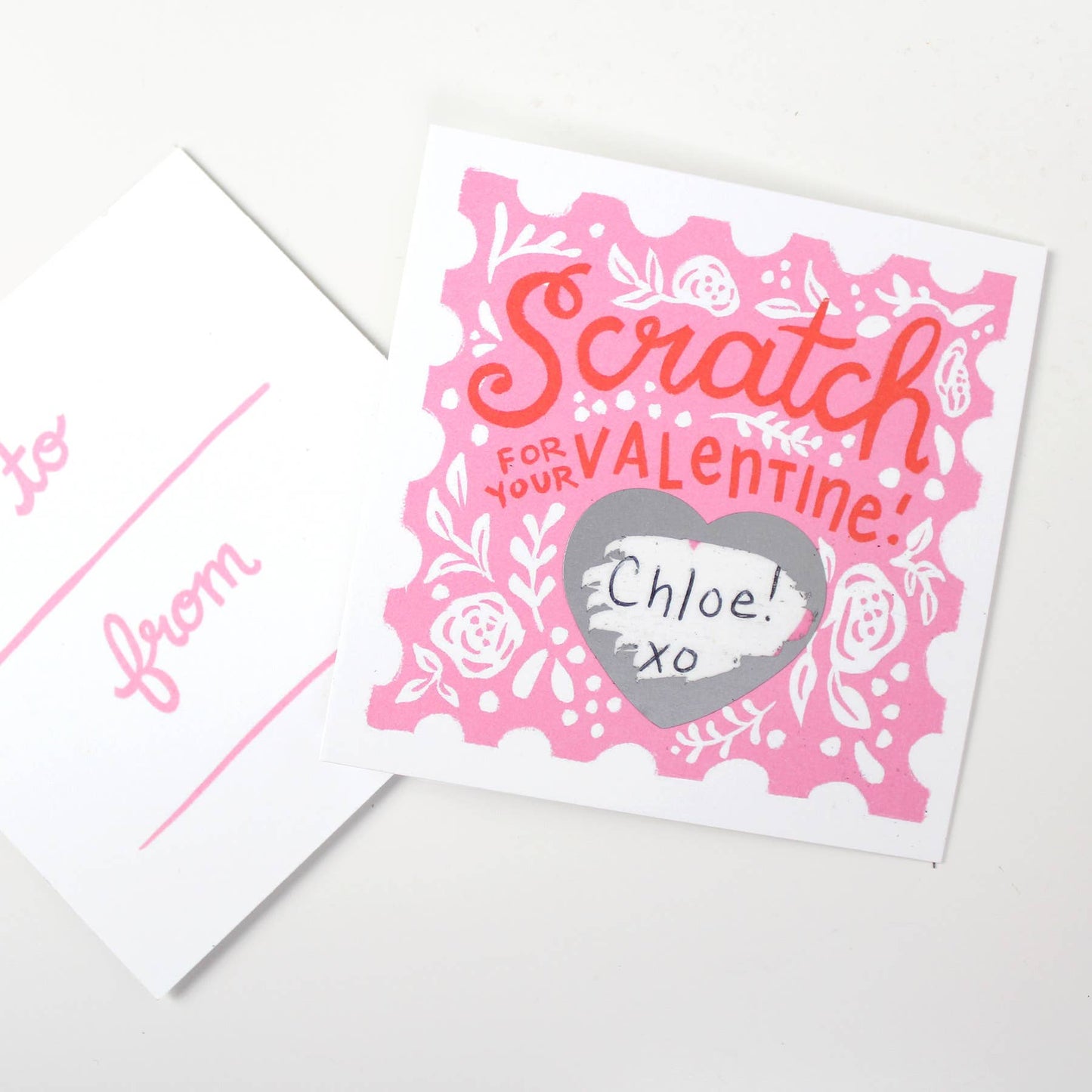 Scratch-off Valentines - Floral