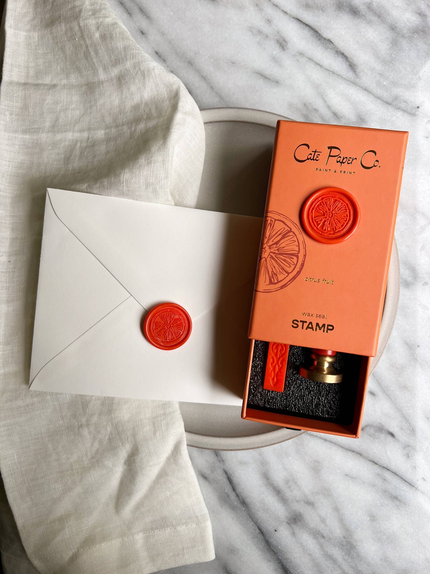 Wax seal stamp and wax stick set: Ribbon Bow