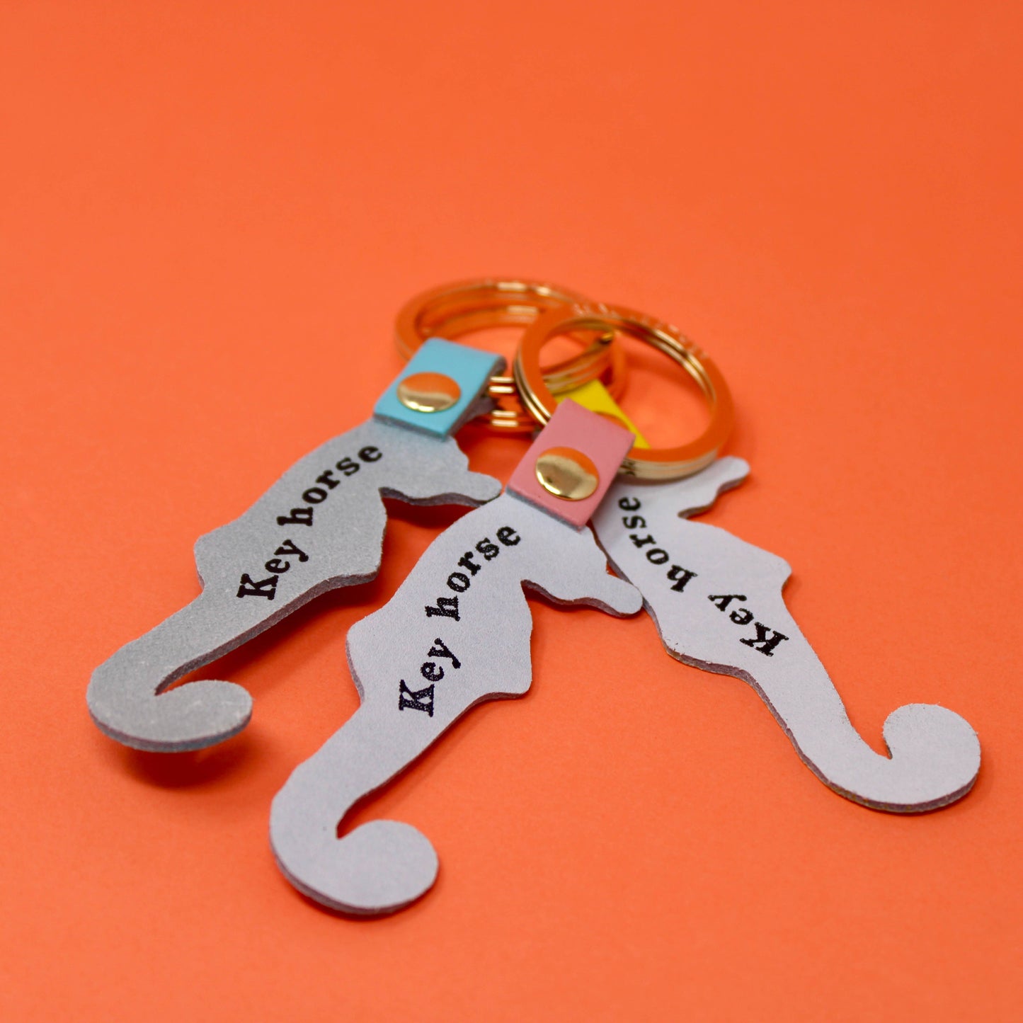 Key Horse Sea Horse Key Fob: Turquoise
