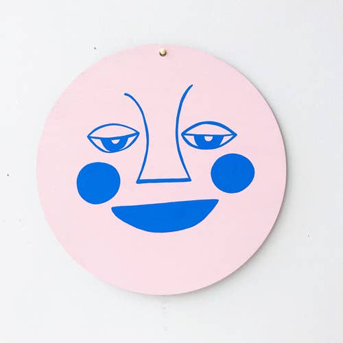 Moon Face Wall Charm
