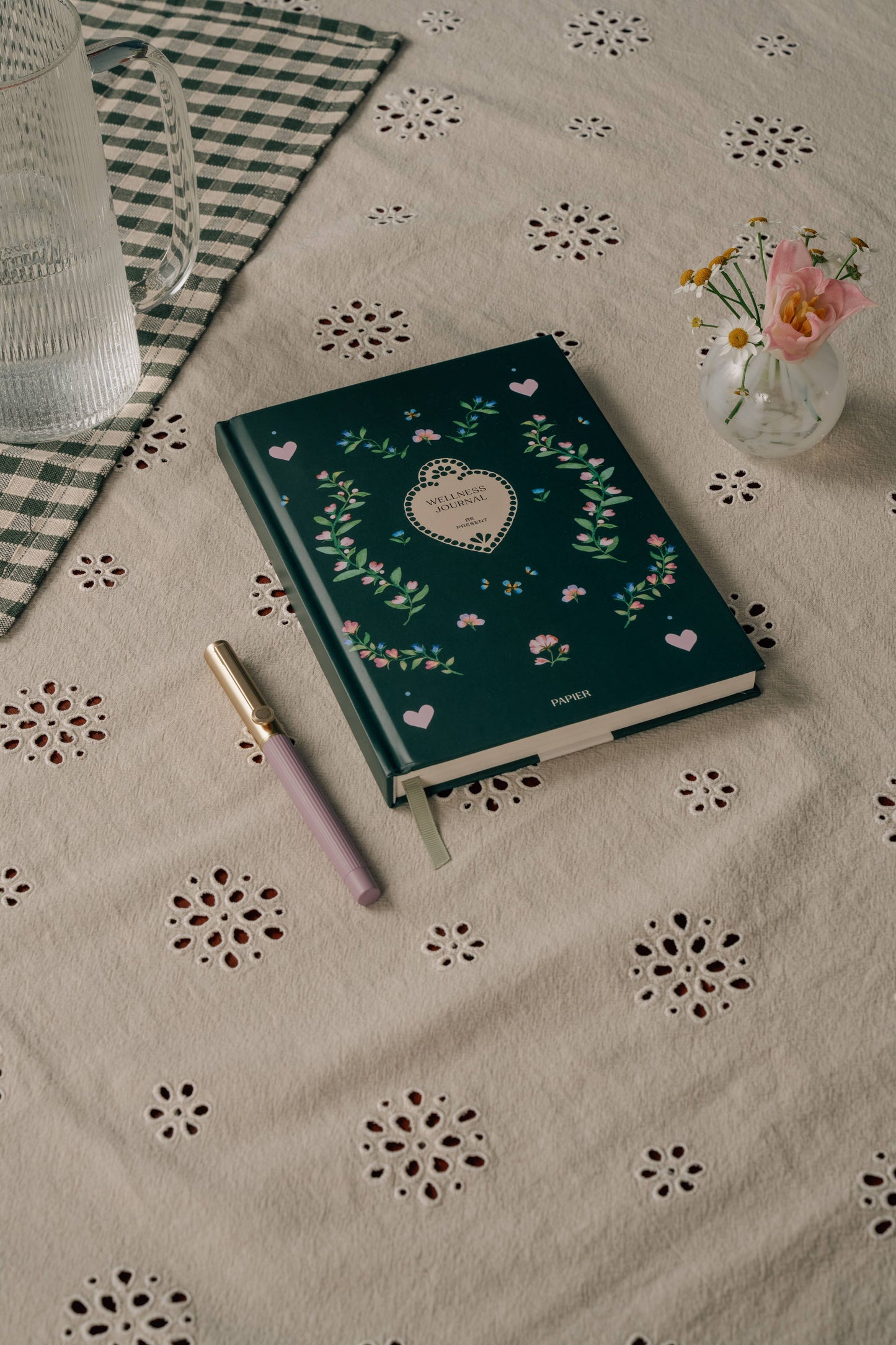 Pressed Flowers A5 Hardcover Guided Wellness Journal