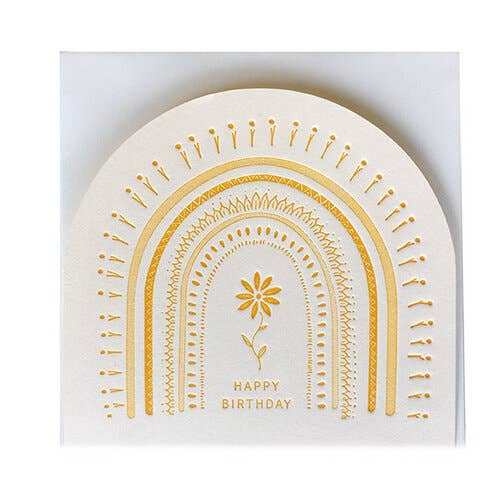 Happy Birthday - Flower Greeting Card