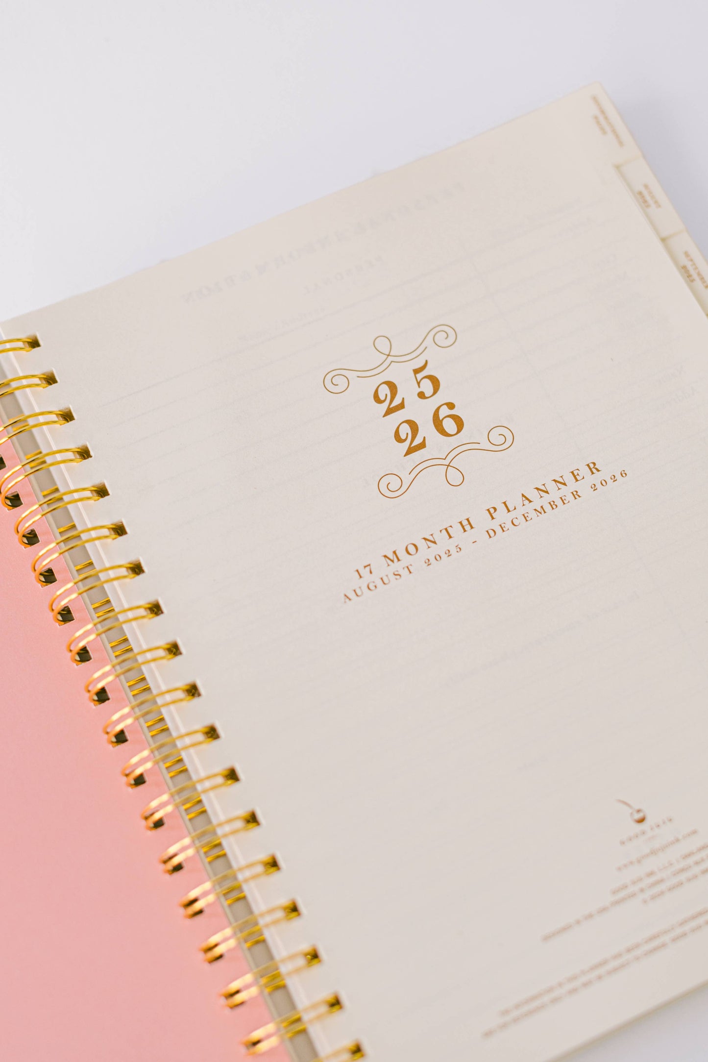 2026 Floral Portrait 17-Month Large Spiral Planner