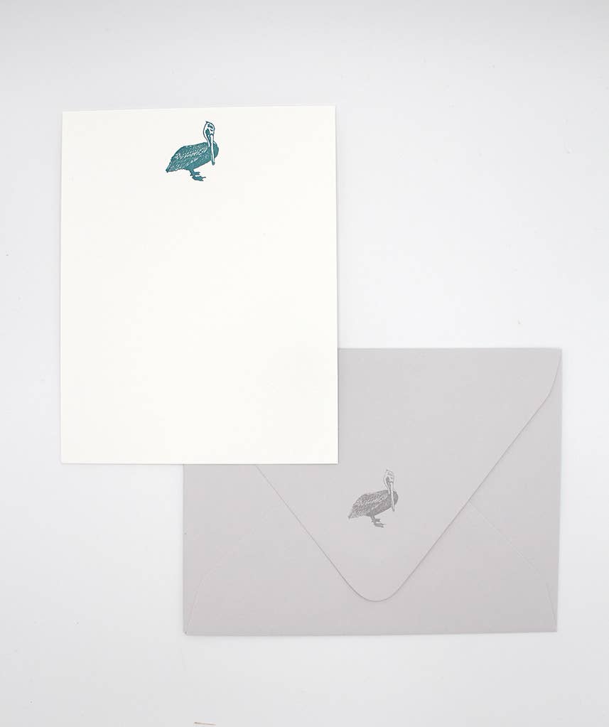 Pelican Flat Card Pack - Letterpress