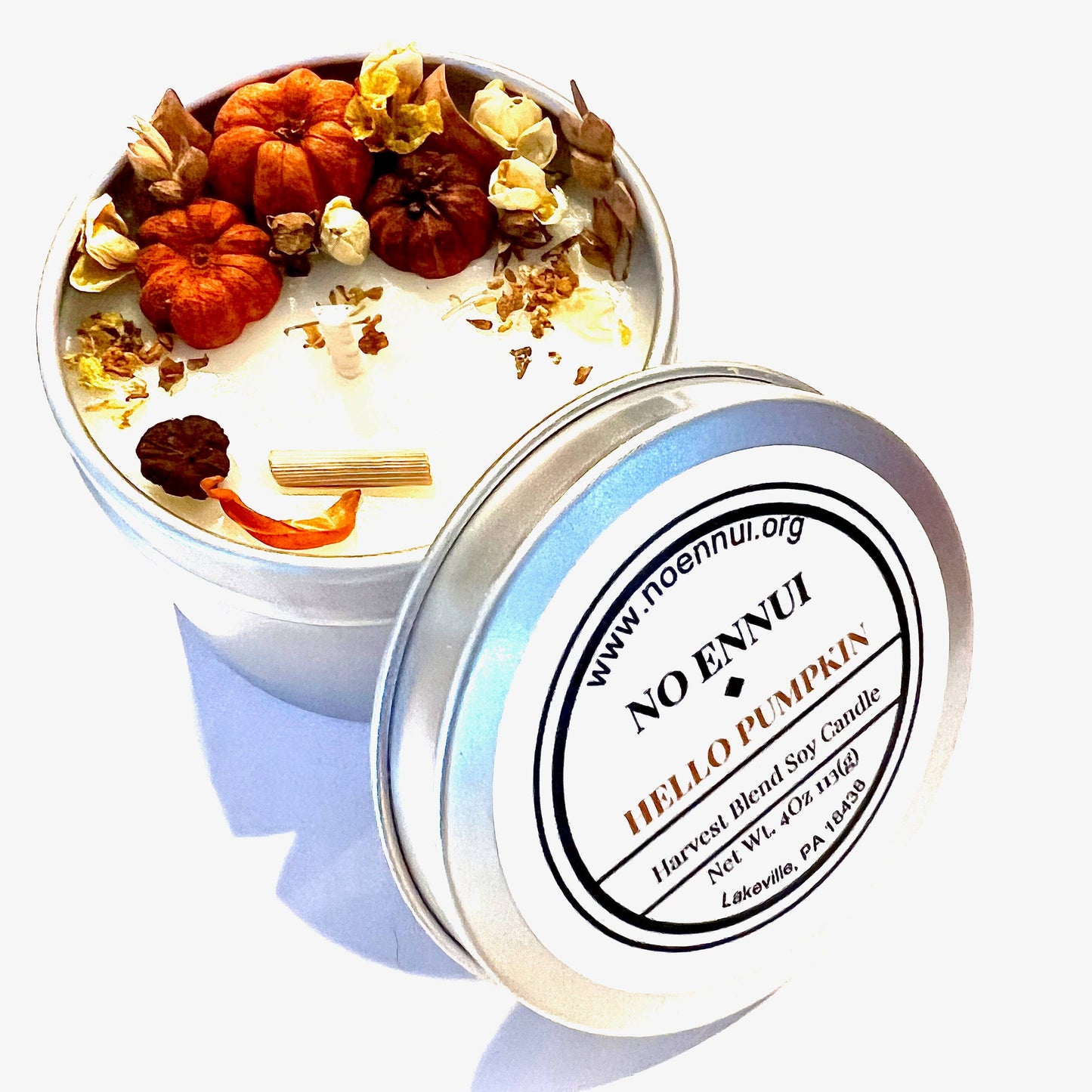 "Hello Pumpkin" Autumn soy candle: 8 oz.