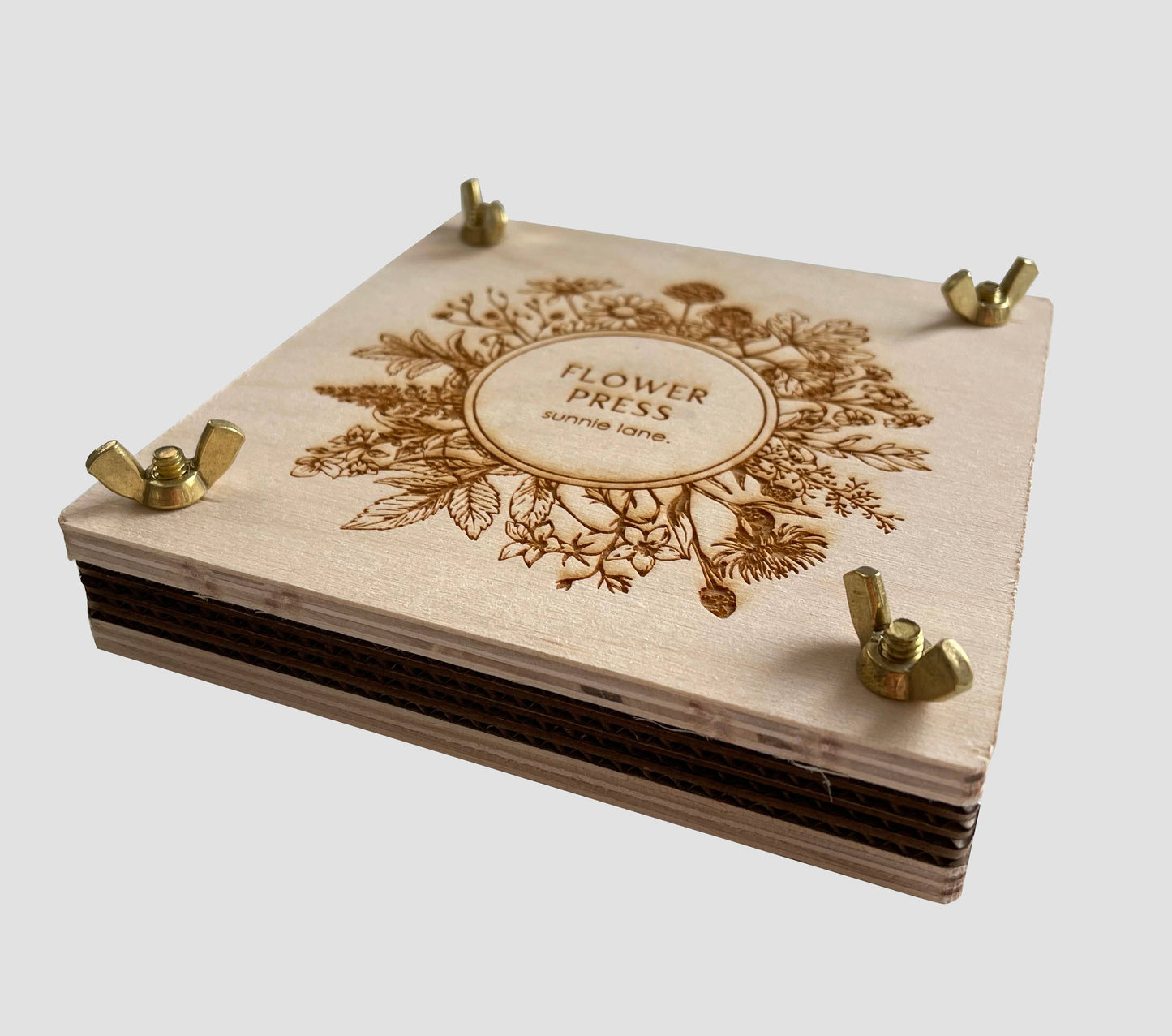 Flower Press Kit - Pressed Floral Accessories: Natural Brown