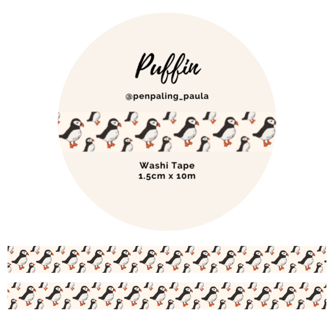 Puffins Washi Tape