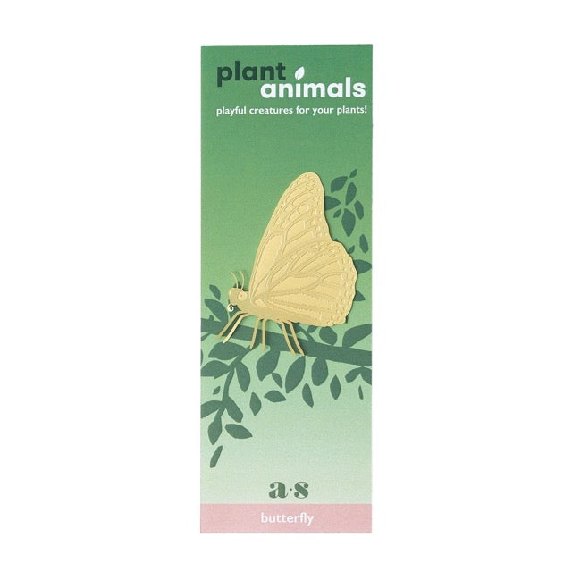 Butterfly Brass Plant Decoration