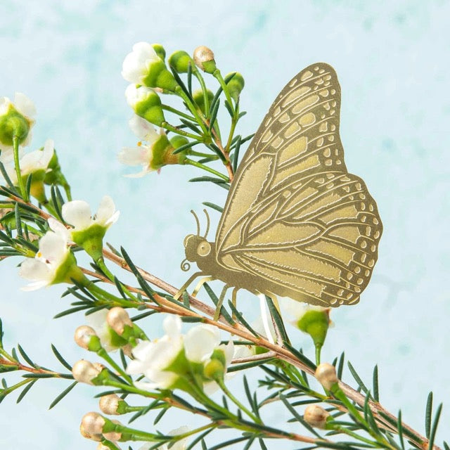 Butterfly Brass Plant Decoration