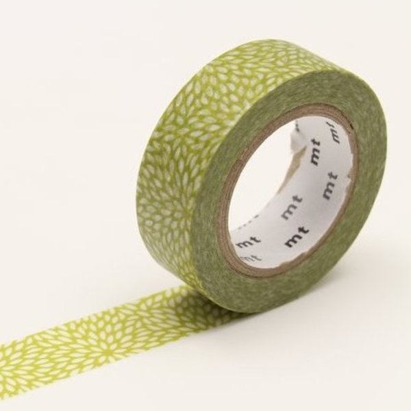 MT Petals Mujinagiku Hiwa Green Washi Tape 15 mm