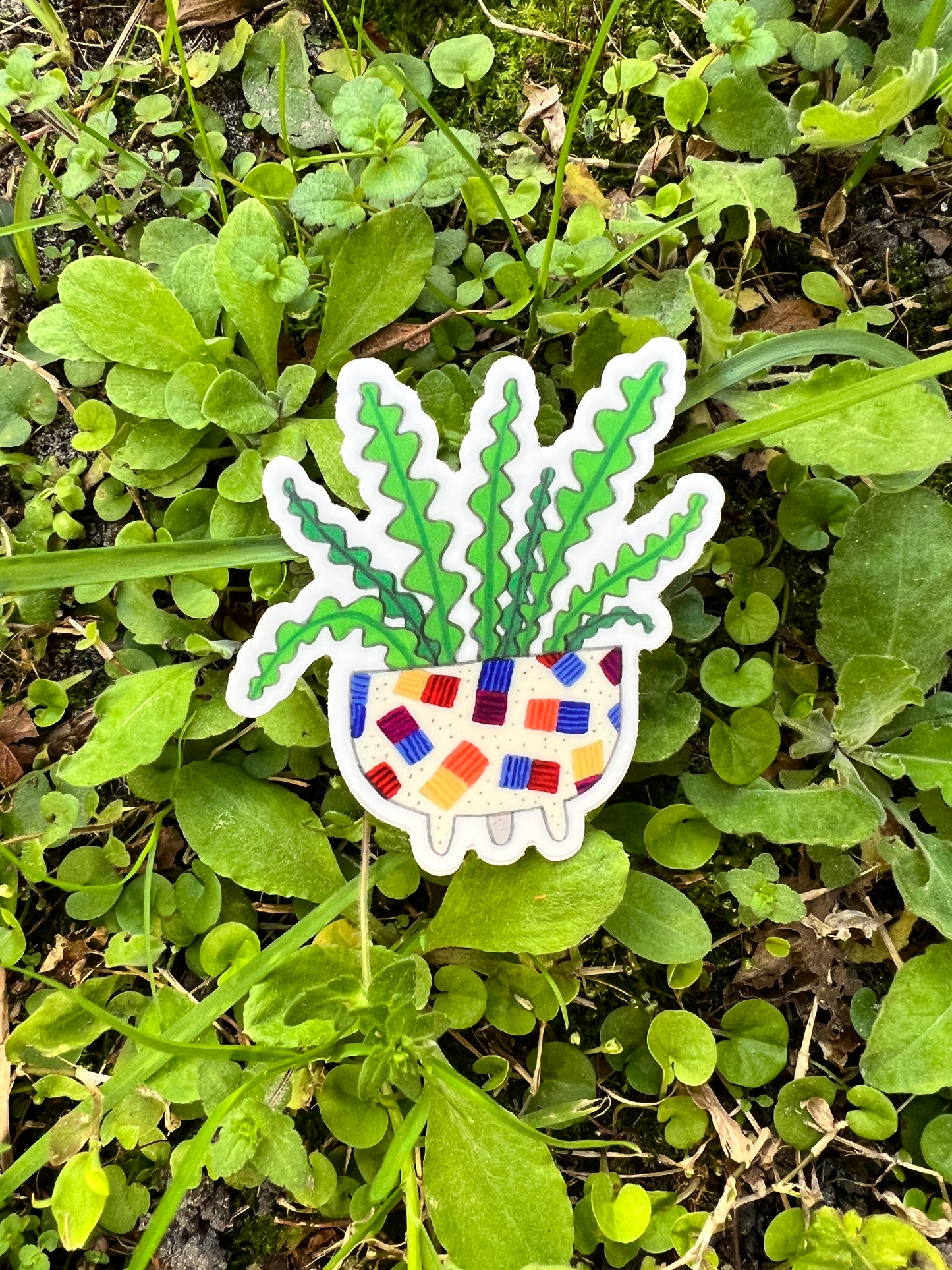 Wiggly Plant Sticker