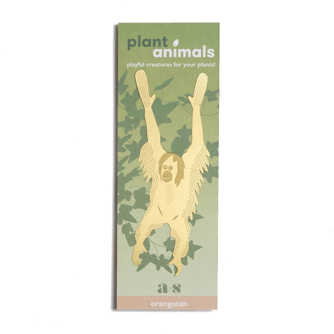 Orangutan Brass Plant Decoration