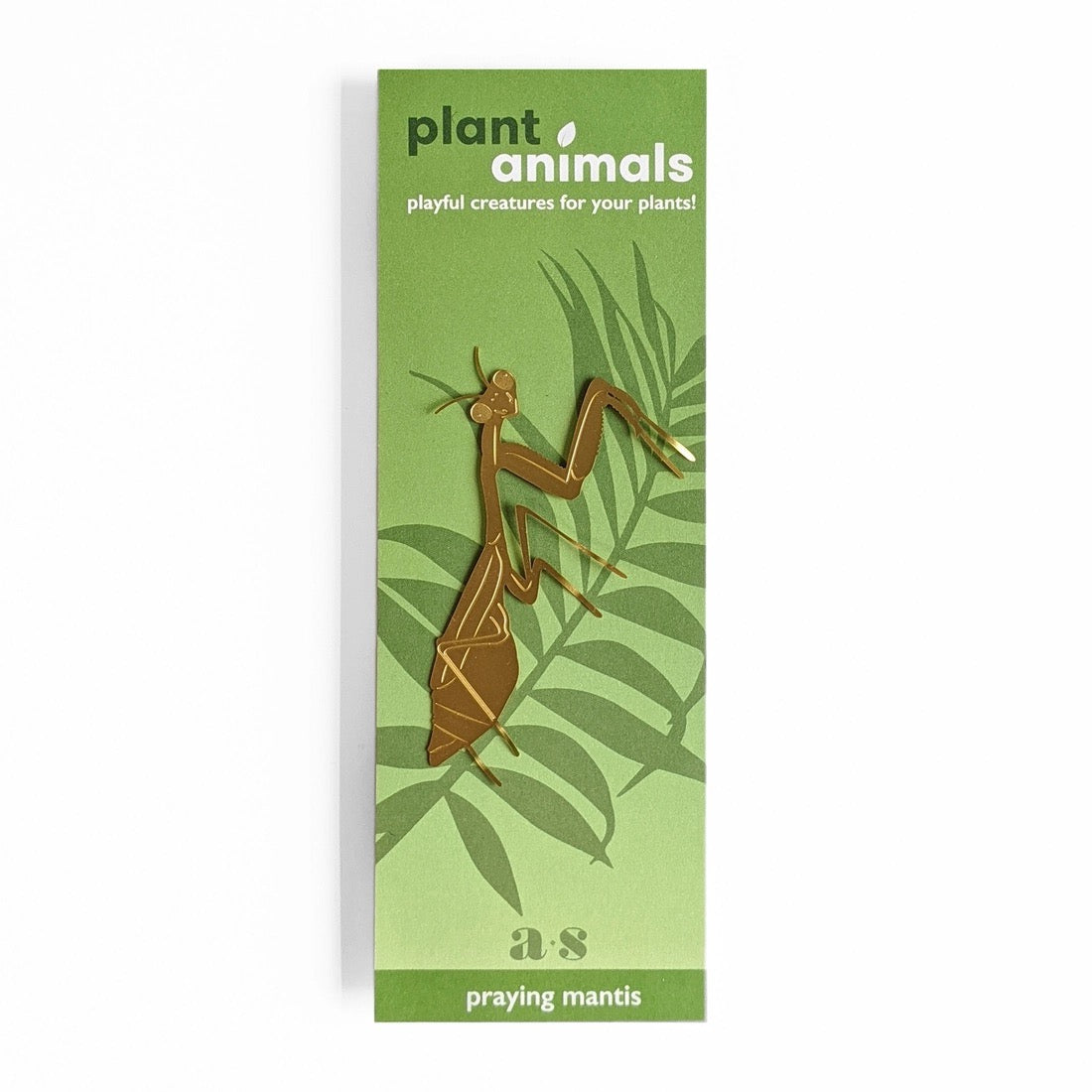 Praying Mantis Brass Plant Decoration