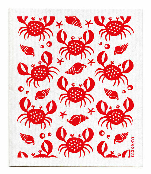 Red Crab Dishcloth & Tea Towel