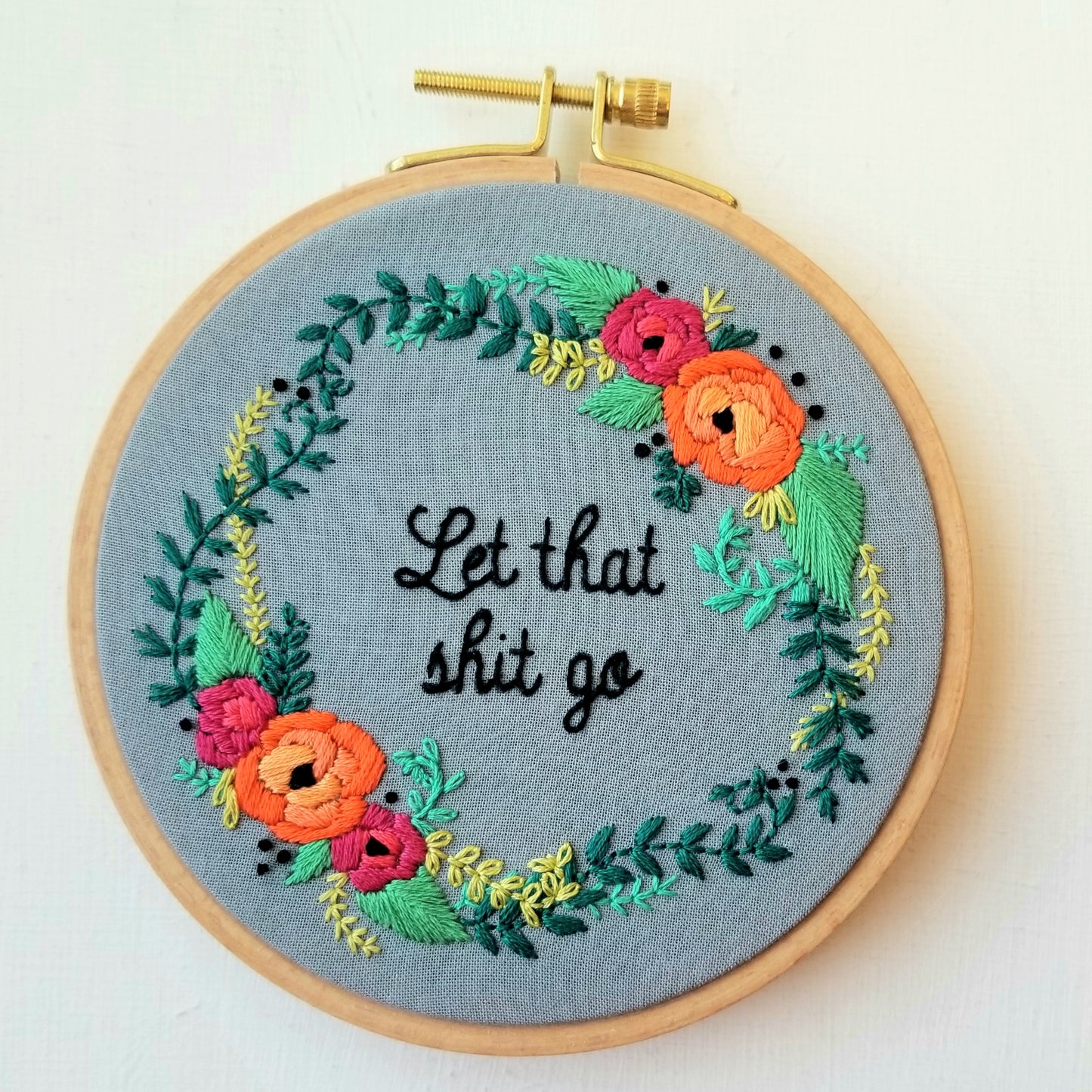 Embroidery Beginner's Kit - Let That Shit GO
