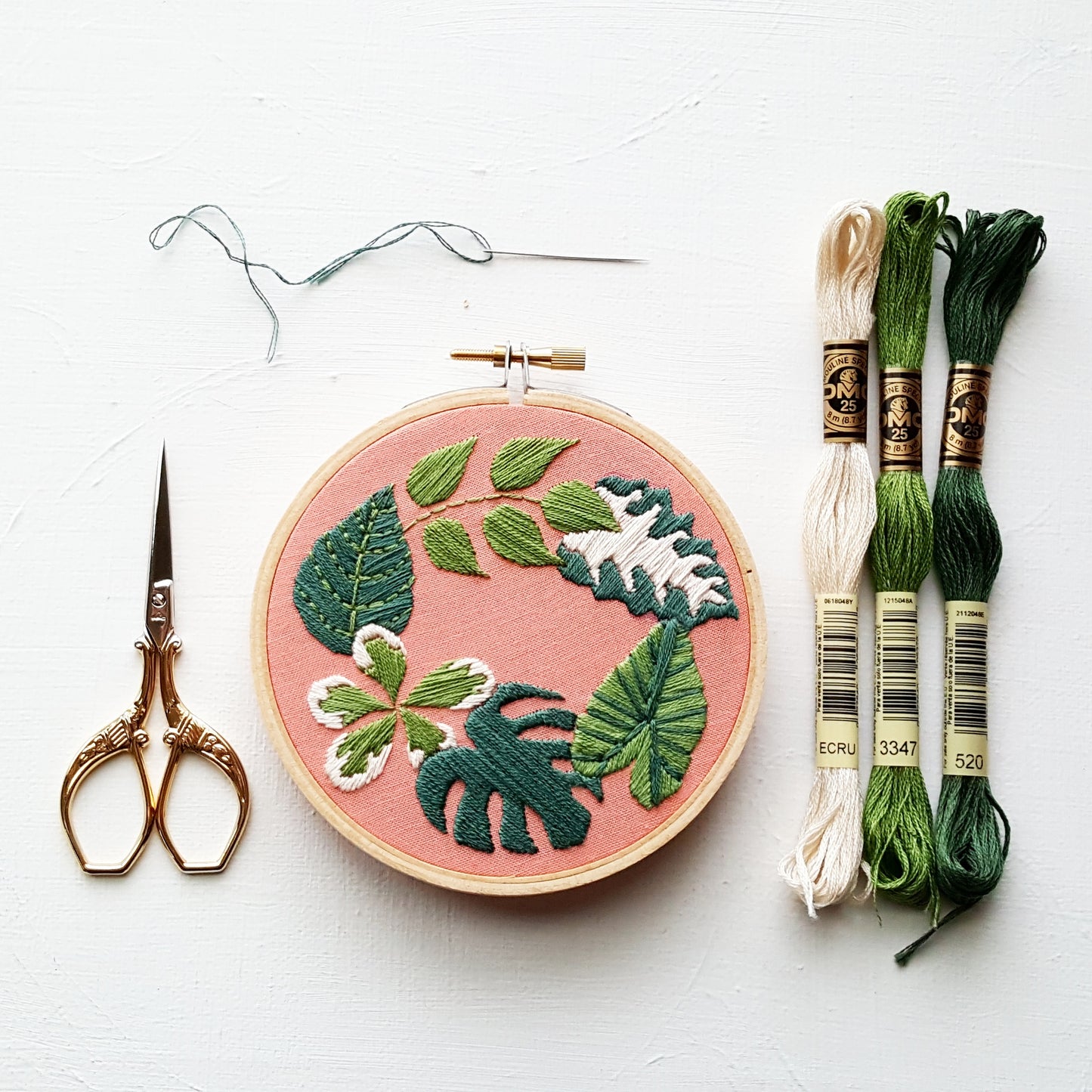Embroidery Beginner's Kit - Tropical Plants