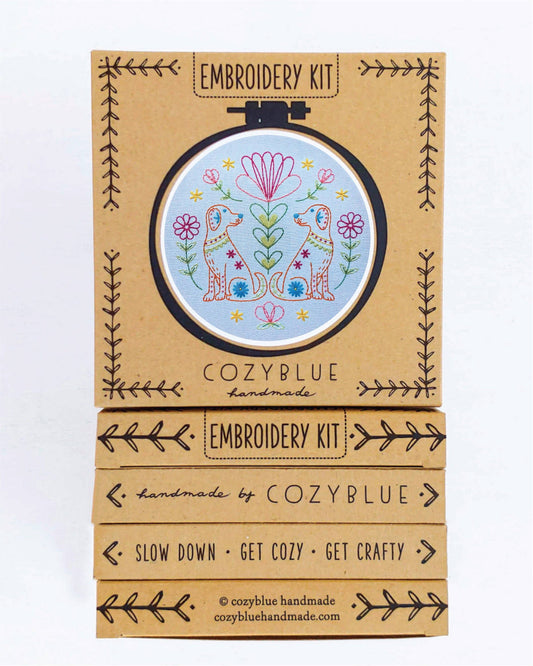 Folk tails embroidery kit