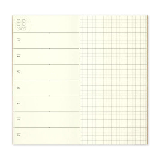 TRAVELER'S Notebook Refill - 019 Free Diary Weekly + Memo