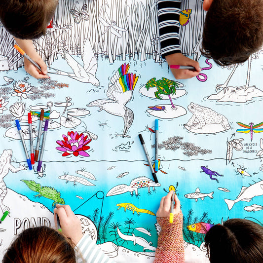 Coloring Play Tablecloth - Nature & Wildlife