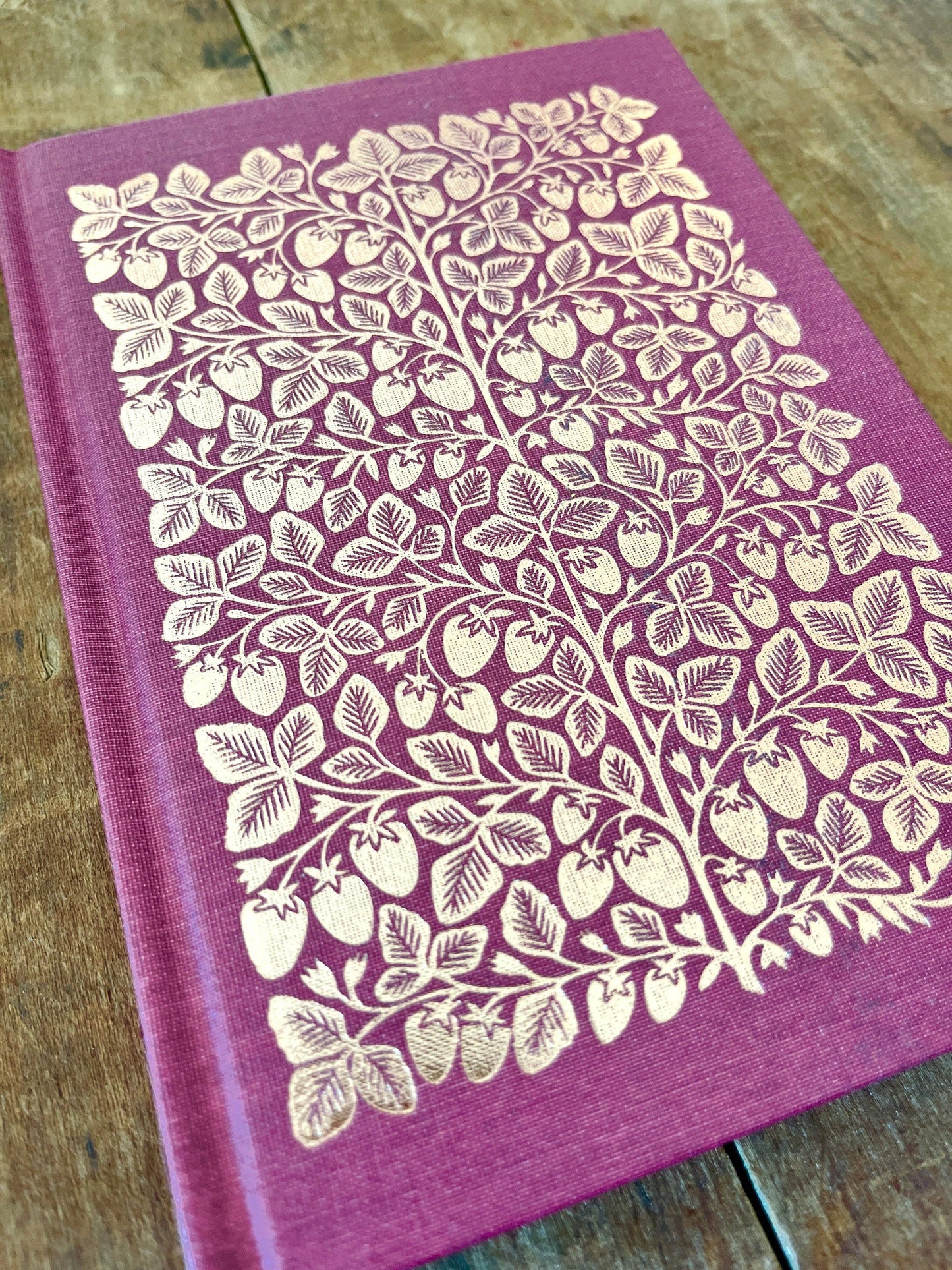 Foil Stamped Linen Journal: Soft Burgundy