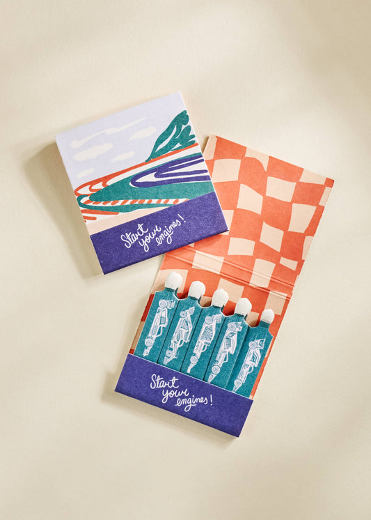 Race Car Printed Matchbook