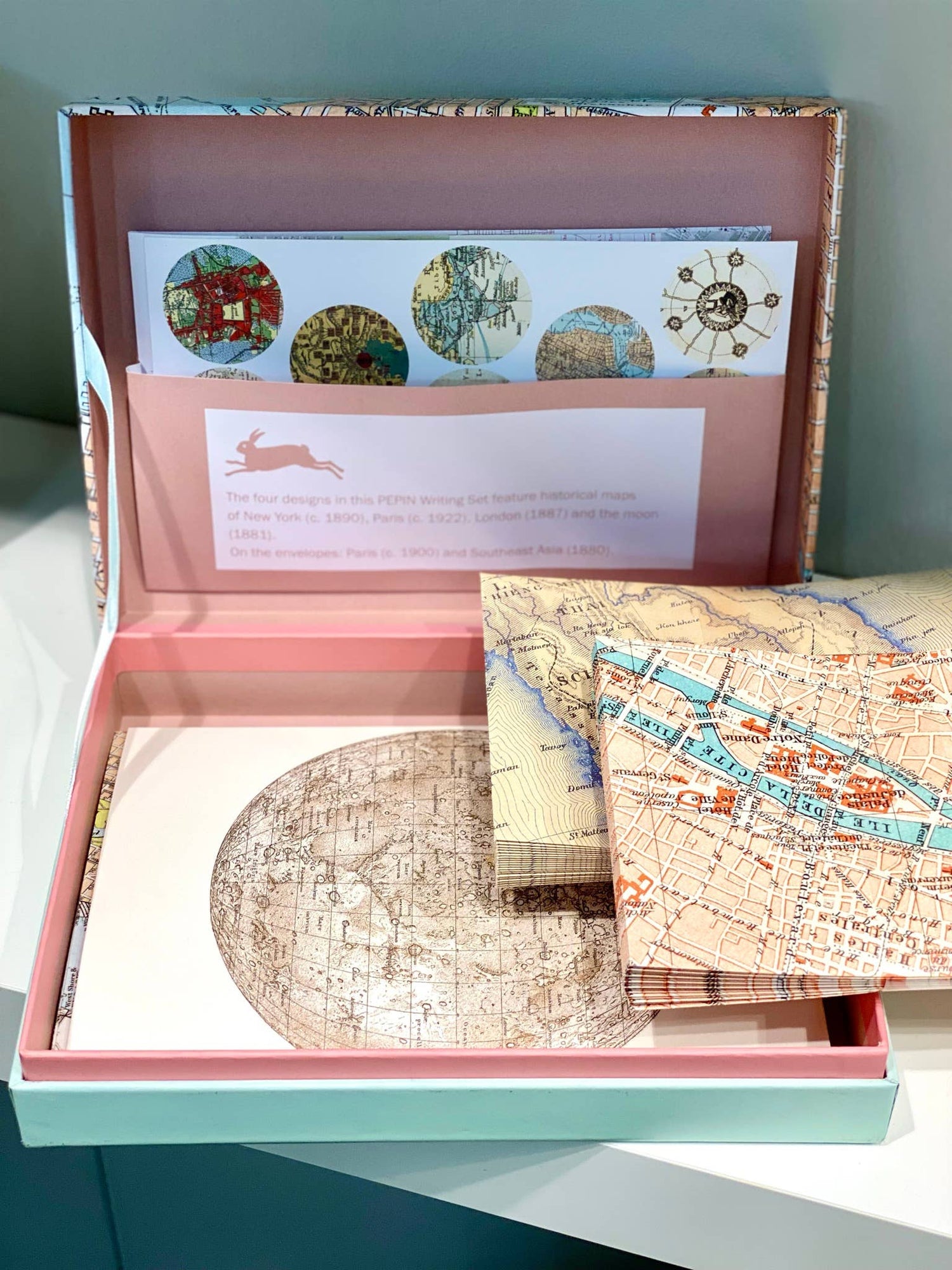 Maps Lettering Box Maps Letter Writing Set – The Paper Canopy