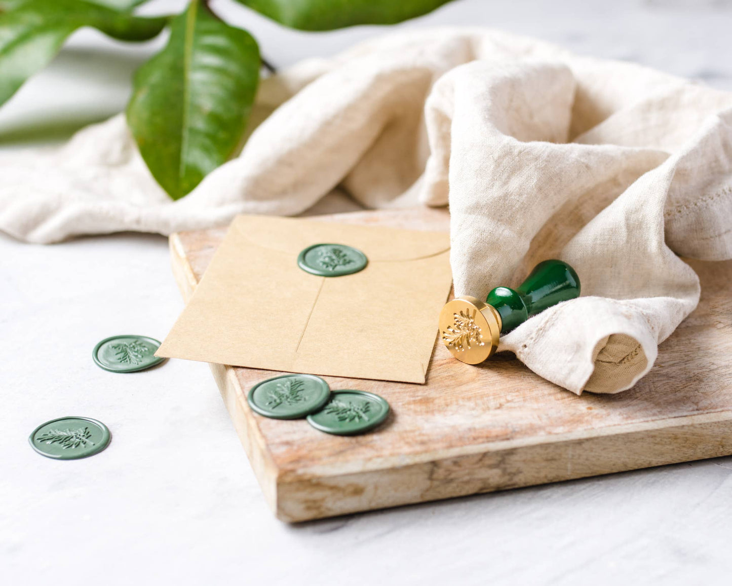 Wax seal stamp and wax stick set: Citrus Fruit