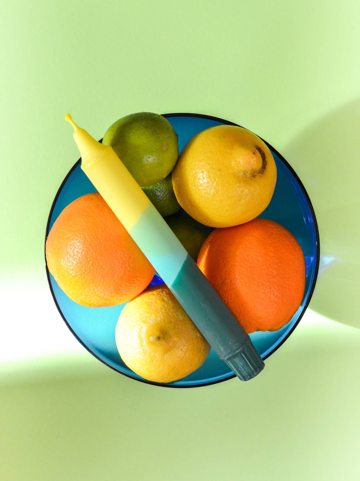 Taper candle- Summer Party / Green Lemonade