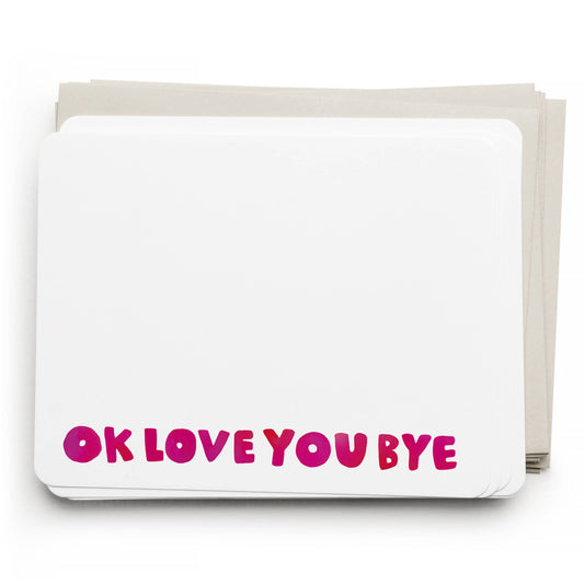 Okloveyoubye Flat Note Set