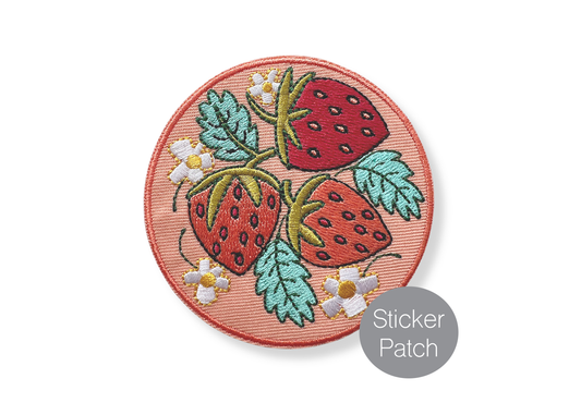 Strawberries Embroidery Sticker Patch