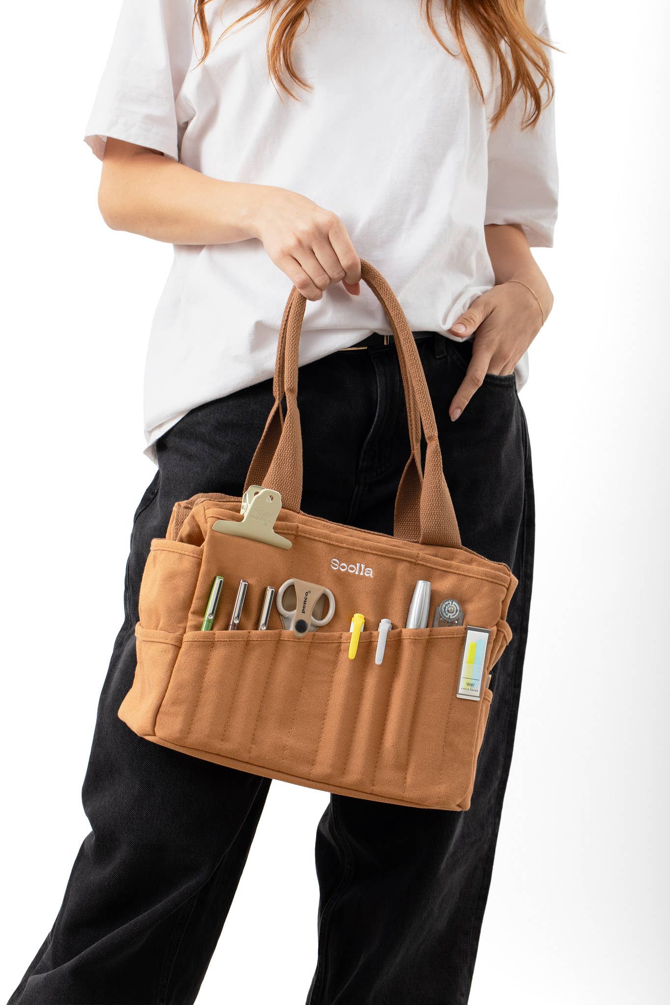 Soolla Studio Artist Bag, Flamingo, Stationery Project Bag