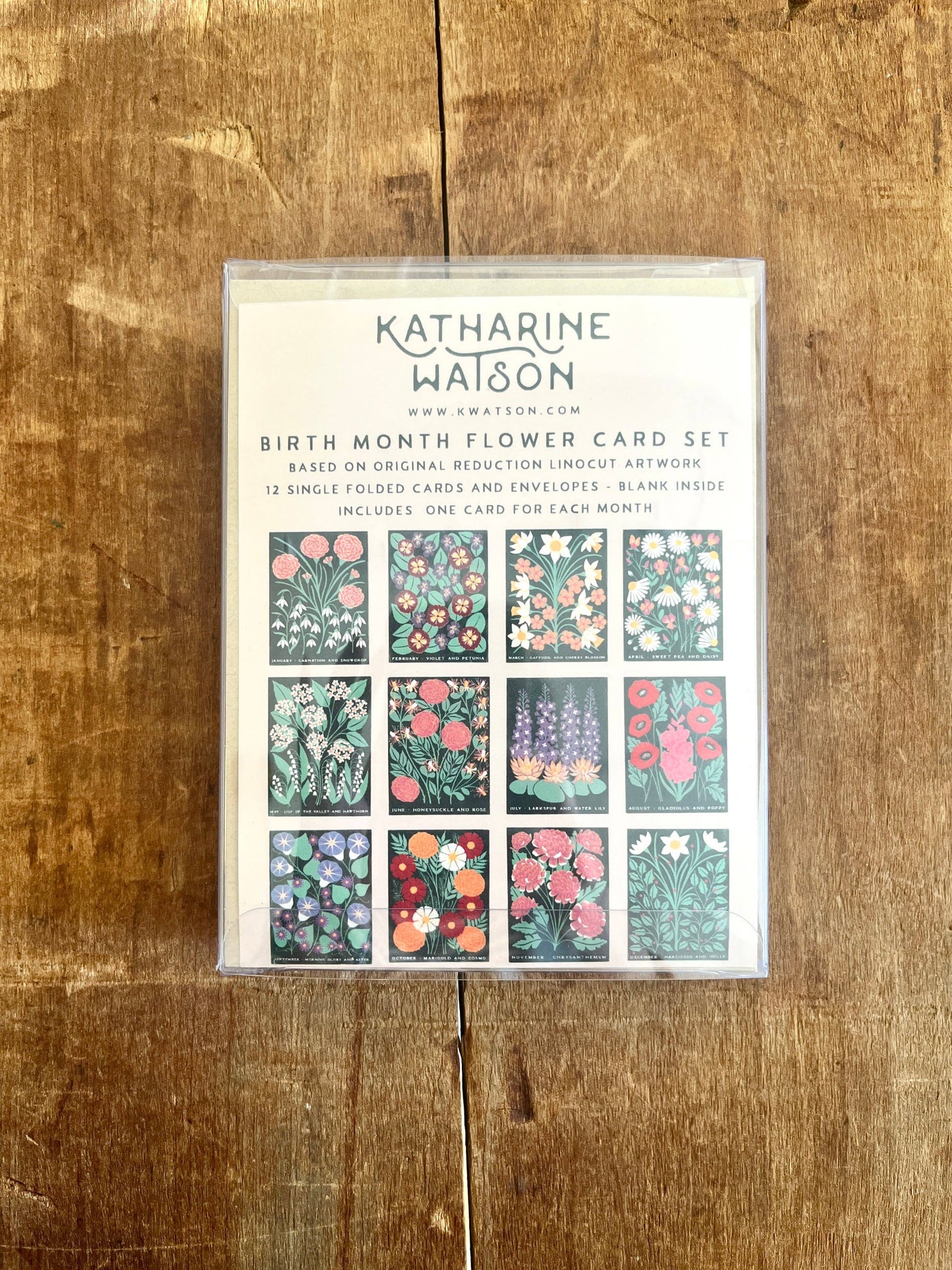Birth Month Flowers: Complete 12 Card Boxed Set: Box of 12