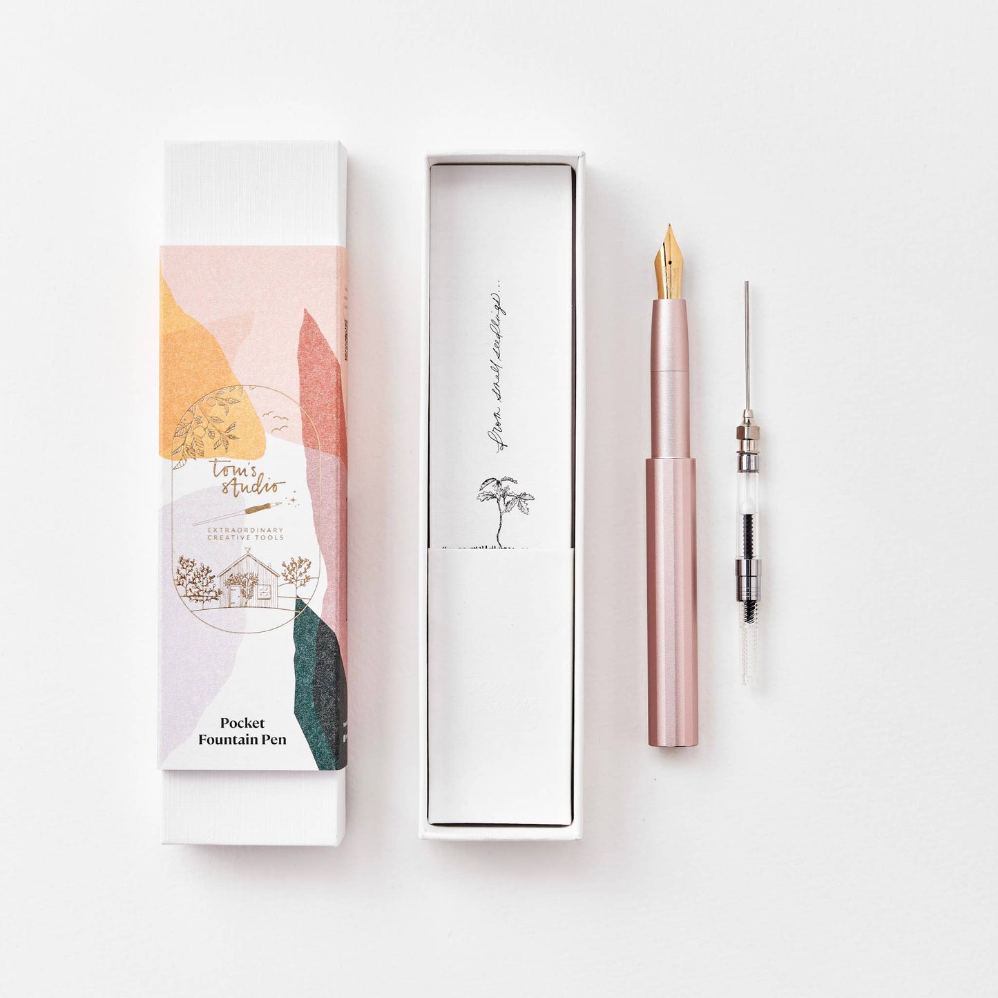 The Studio Pocket Fountain Pen 2.0: Blush / EF Semi~Flex