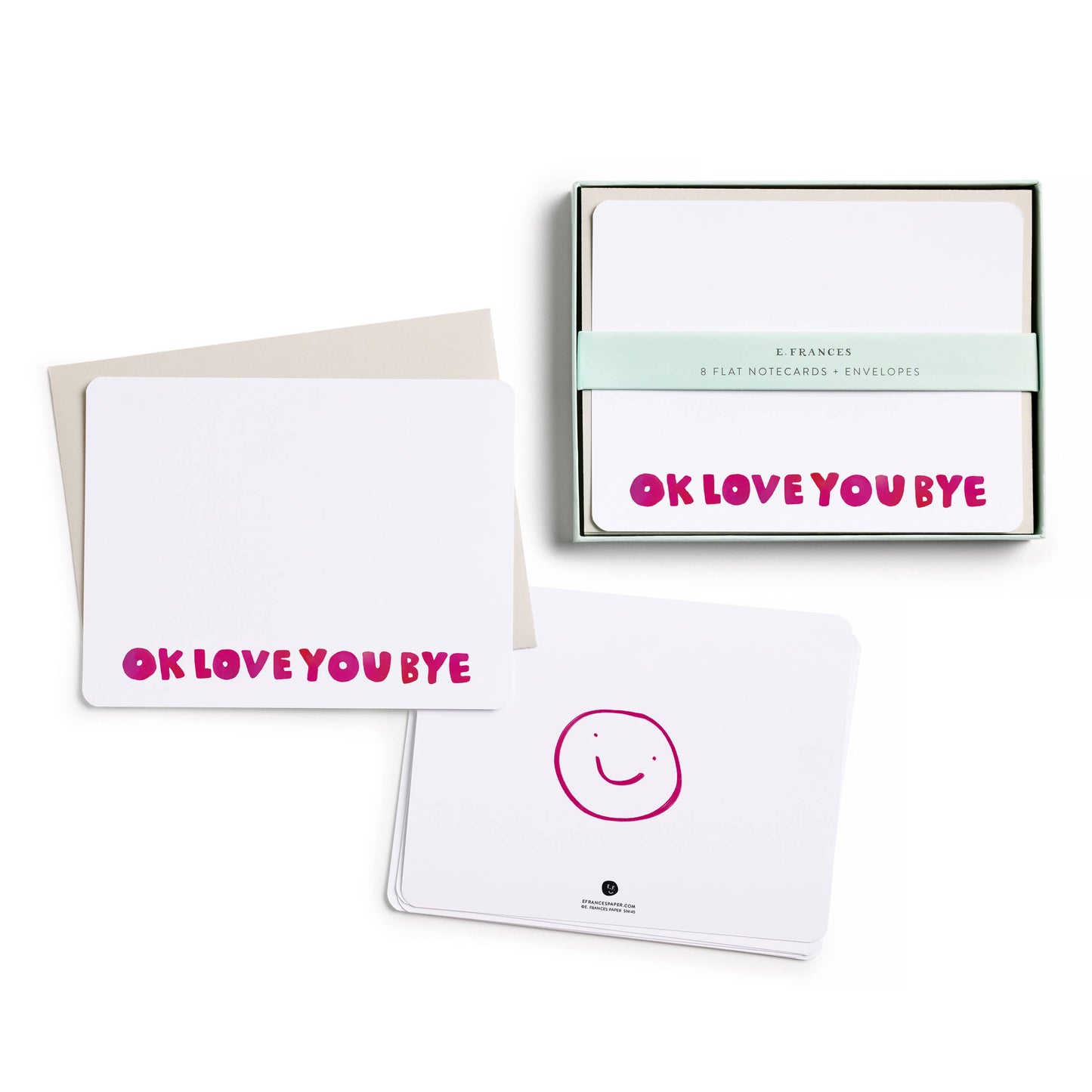 Okloveyoubye Flat Note Set