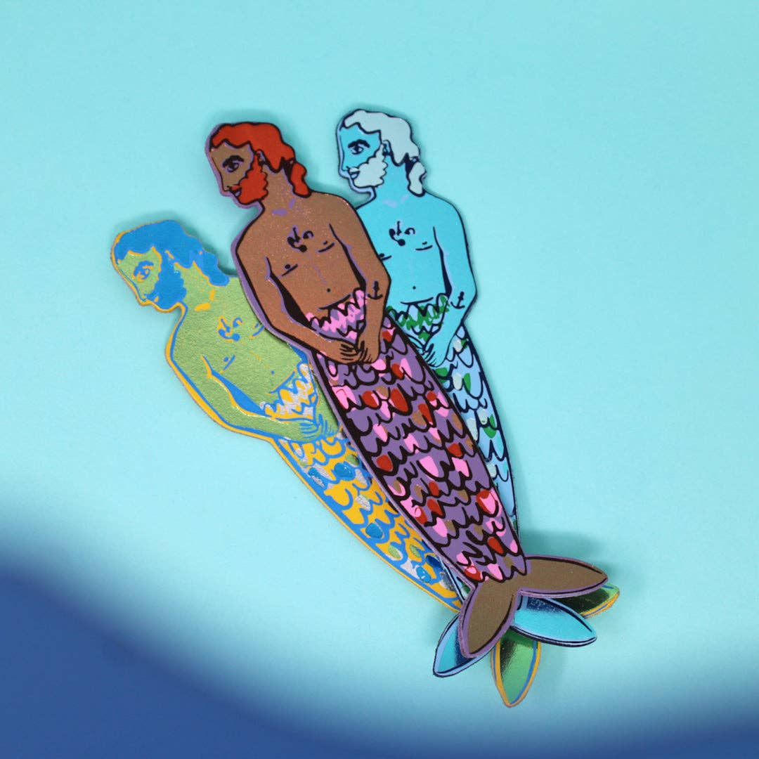 Mer-Man Bookmark: Yellow