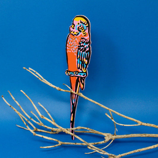 Budgie Bookmarks: Hot Pink/Red