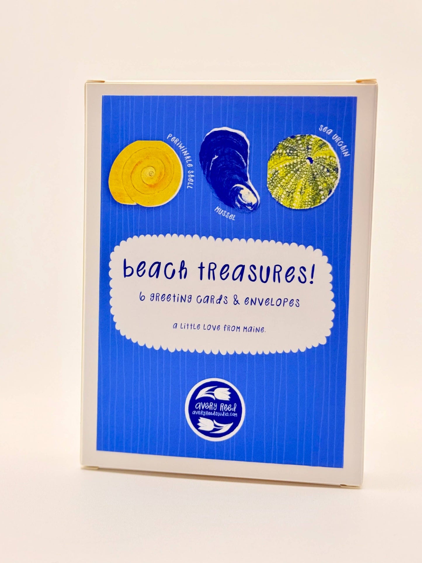 Beach Treasures Die-Cut Greeting Card Set | Set of 6