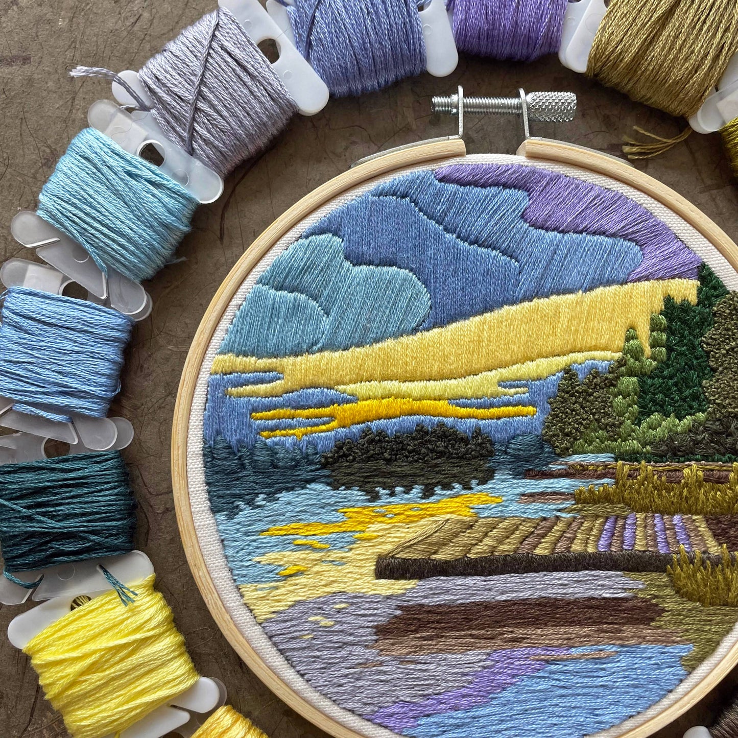 Embroidery Kit - Lakeside (5")