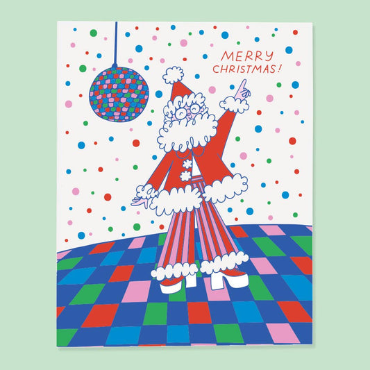 Disco Santa Holiday Card Set