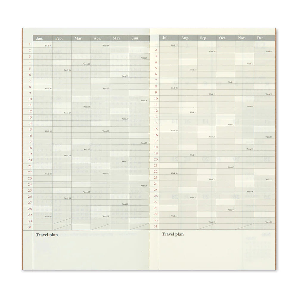 TRAVELER'S Notebook Refill - 2024 Monthly