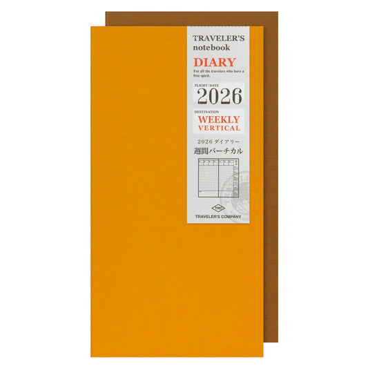 TRAVELER'S Notebook Refill - 2026 Weekly Vertical Diary