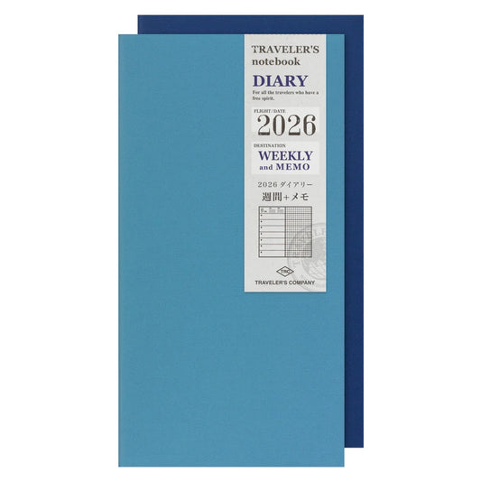 TRAVELER'S Notebook Refill - 2026 Weekly + Memo Diary