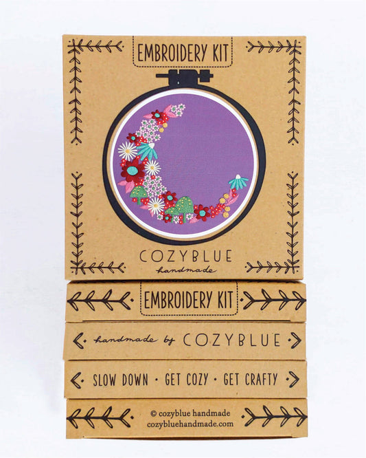 Flora luna embroidery kit