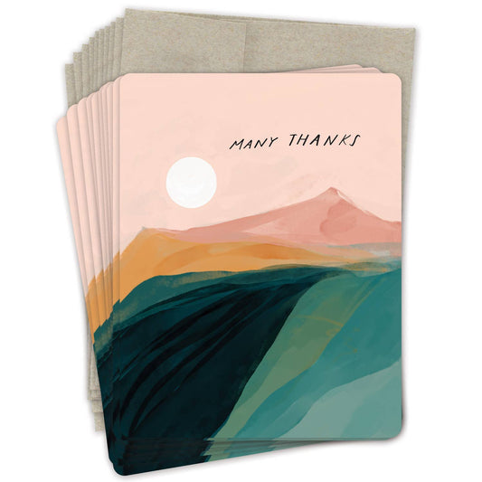 Many Thanks Boxed Cards - Set of 10