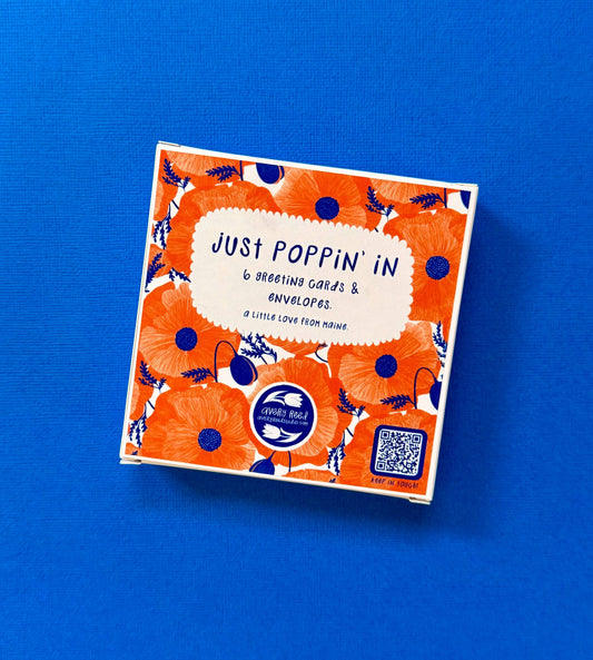 Just Poppin' In Die-Cut Greeting Card Set | Set of 6